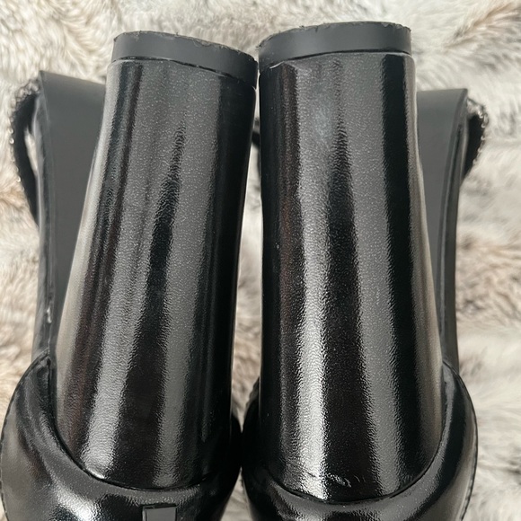 FEMI Black Gunmetal grey rhinestone scrappy heels - Picture 4 of 6